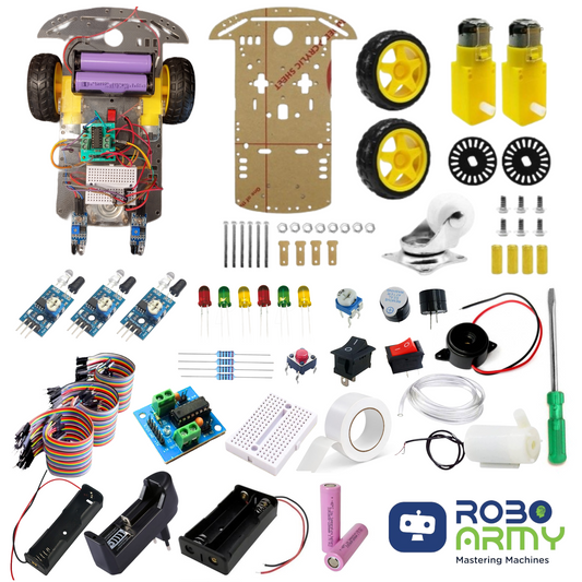 Basic Electronics & Robotics Kit for Class 5 onwards - 10 DIY Projects
