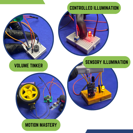 Robotics Kit for Class 5-6| 14+ DIY STEM Projects: Line Follower, Smoke Detector etc.