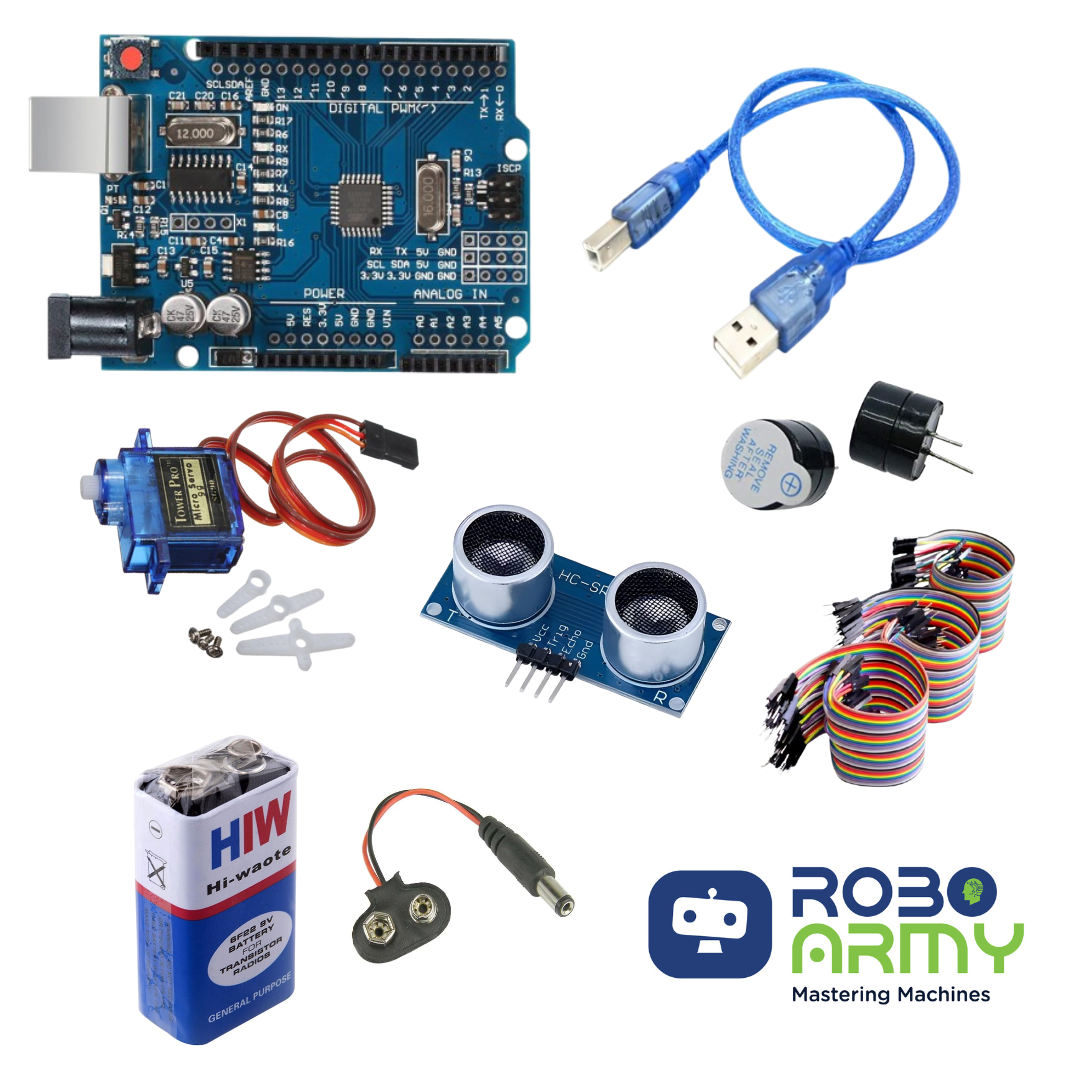 Young Innovator Kit - Smart Dustbin + 9 DIY Arduino Compatible Projects