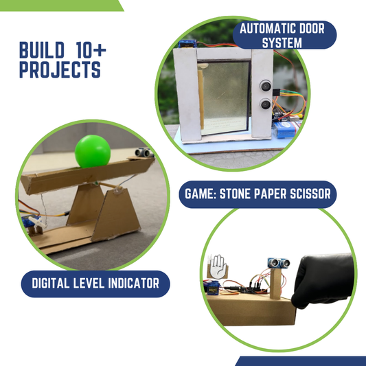 Young Innovator Kit - Smart Dustbin + 9 DIY Arduino Compatible Projects